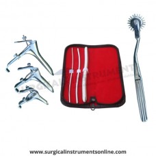 Hegar uterine dilator 3 pieces set,3-4, 5-6, 13-14, pinwheel, grave 3pcs